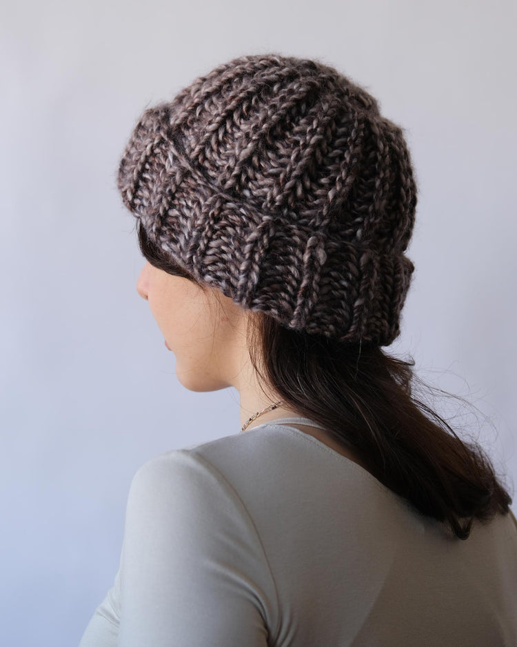 Sütlü Kahve El Örgüsü Bere