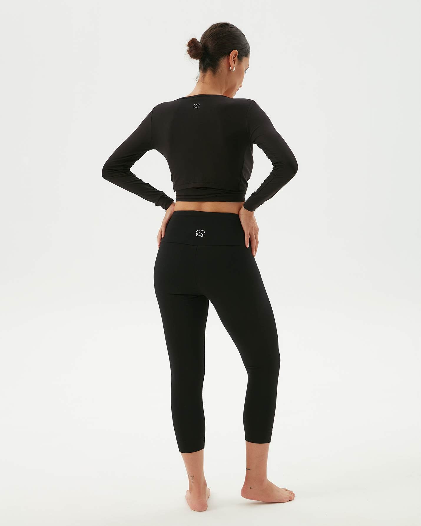 Siyah Anvelop Wrap Crop