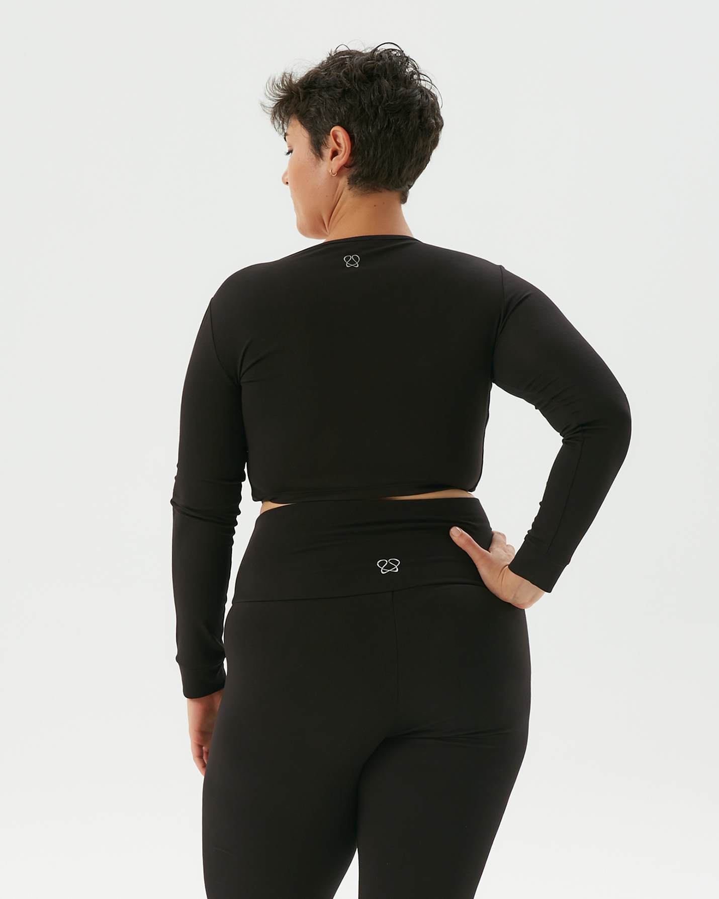 Siyah Anvelop Wrap Crop