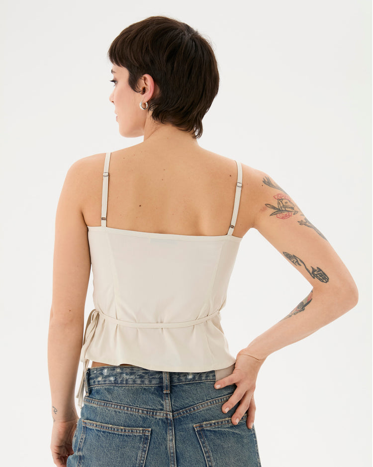 Krema Askılı Anvelop Bluz