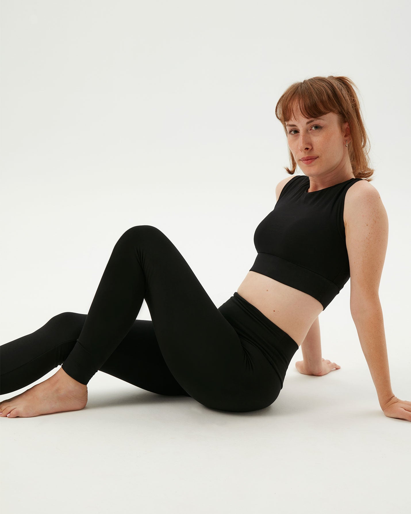 Siyah Çift Katlı Basic Viskoz Tayt