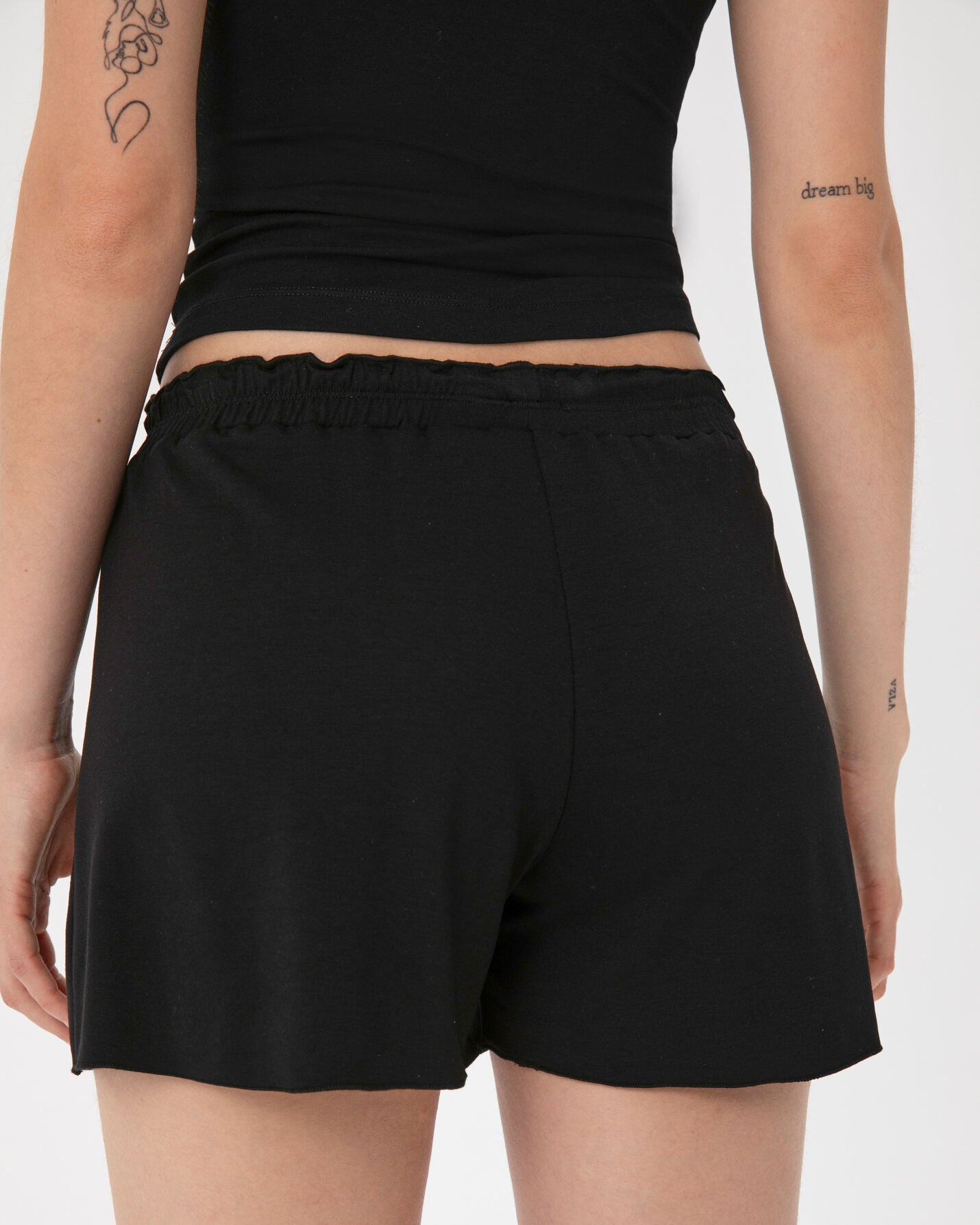 Siyah Büzgülü Pijama Boxer