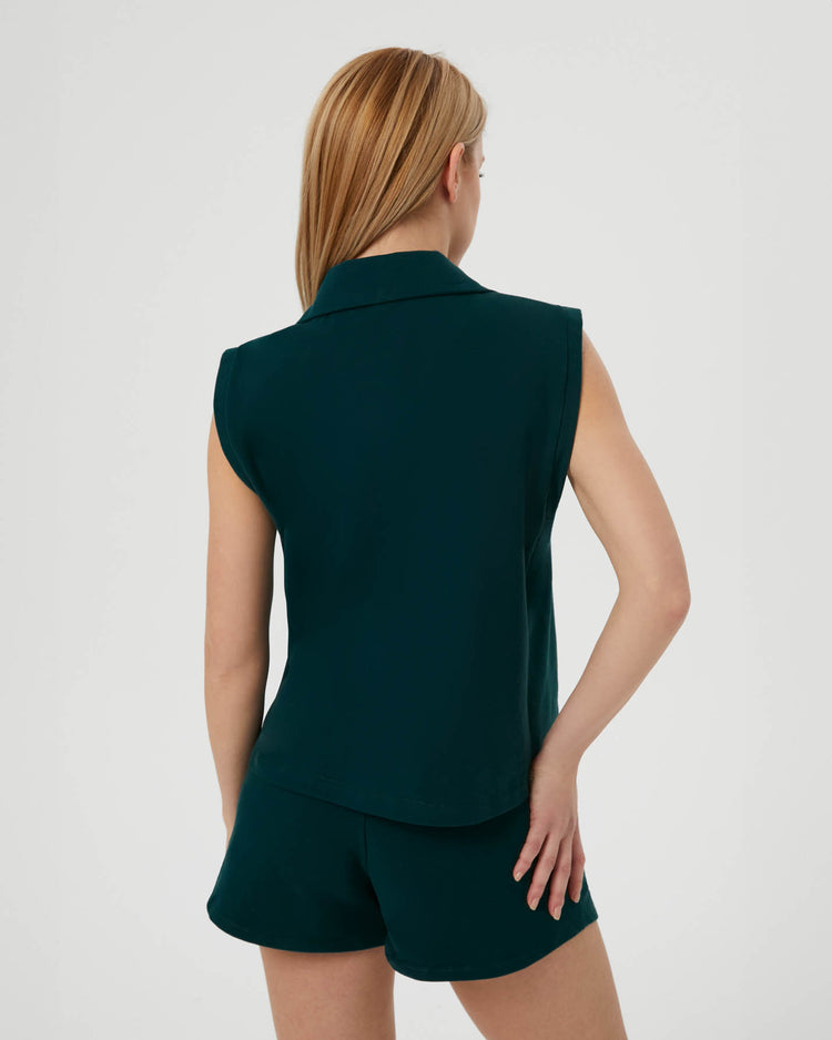 Orman Yeşili Dik Yaka Yelek