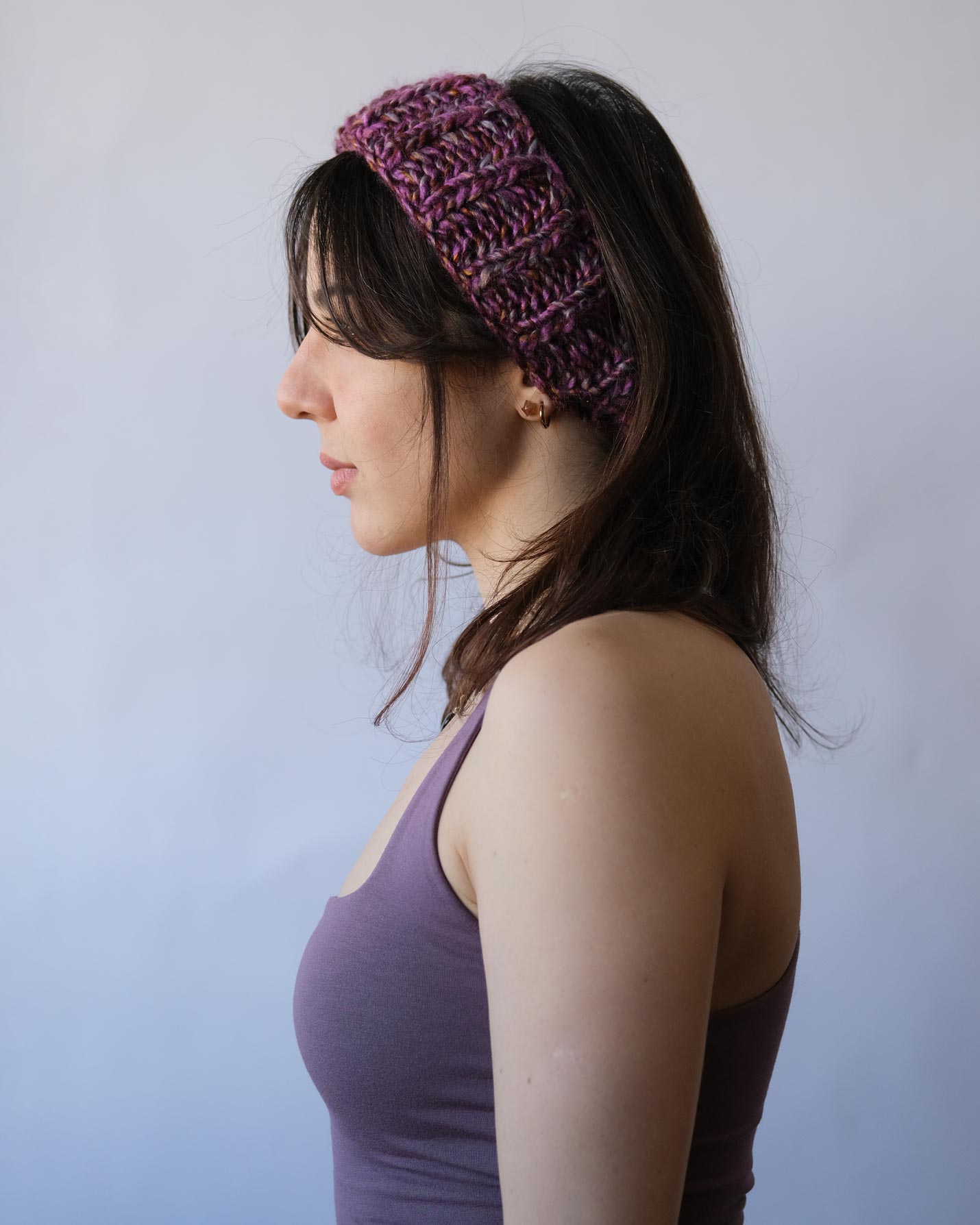 Frambuaz El Örgüsü Saç Bandı