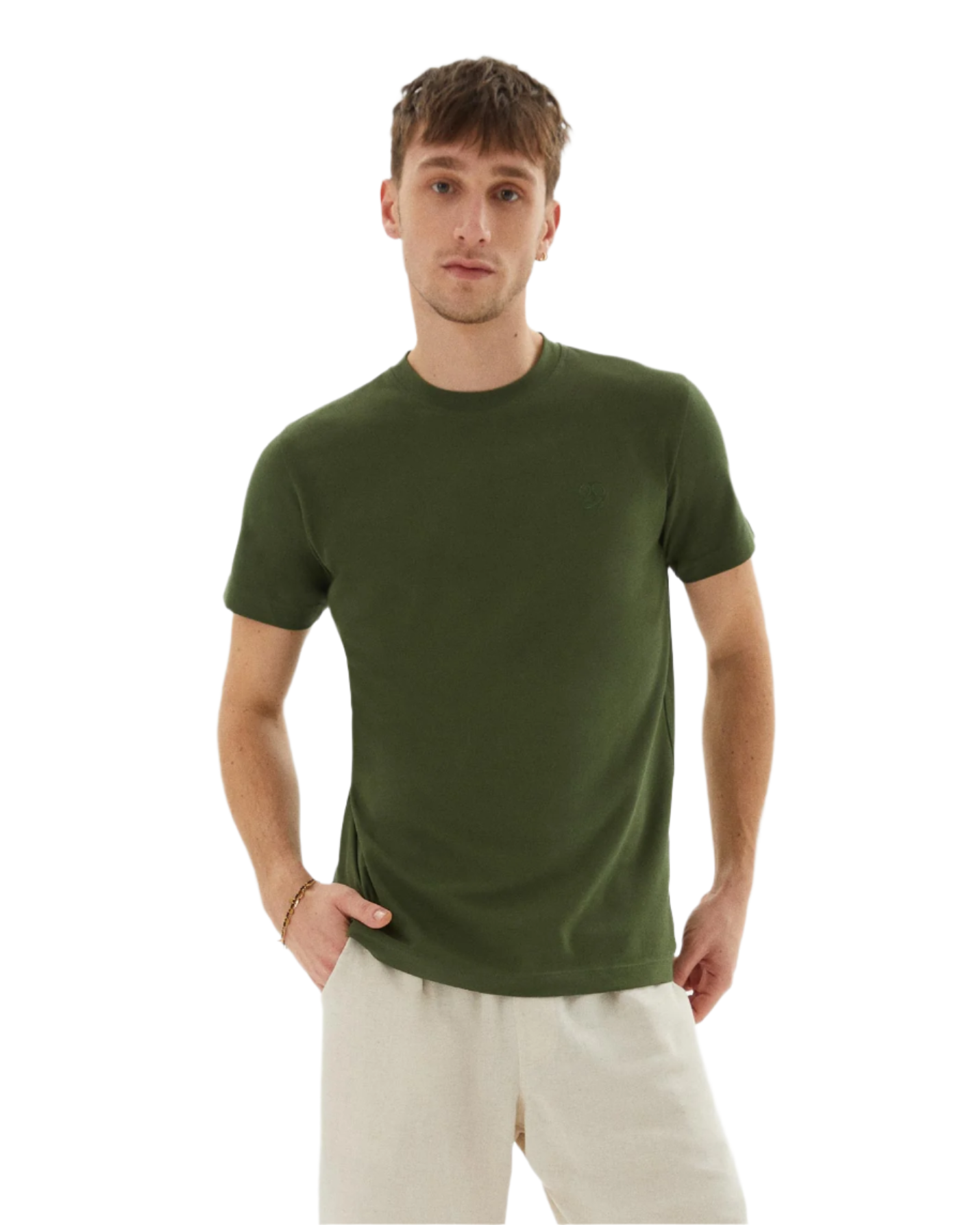 Haki Erkek Basic T-Shirt