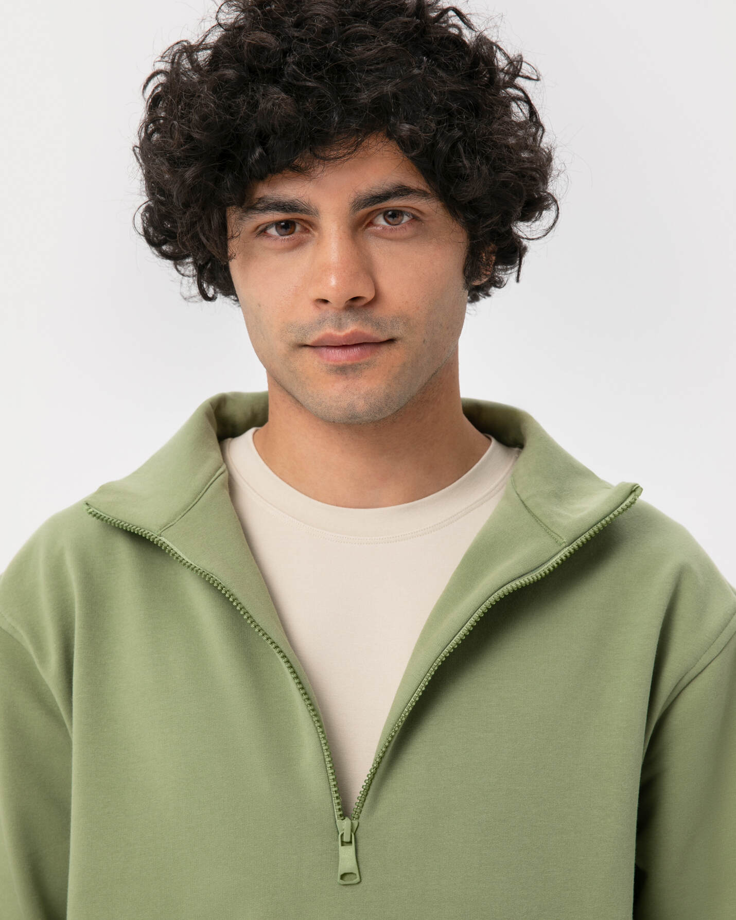 Matcha Erkek Dik Yaka Sweatshirt
