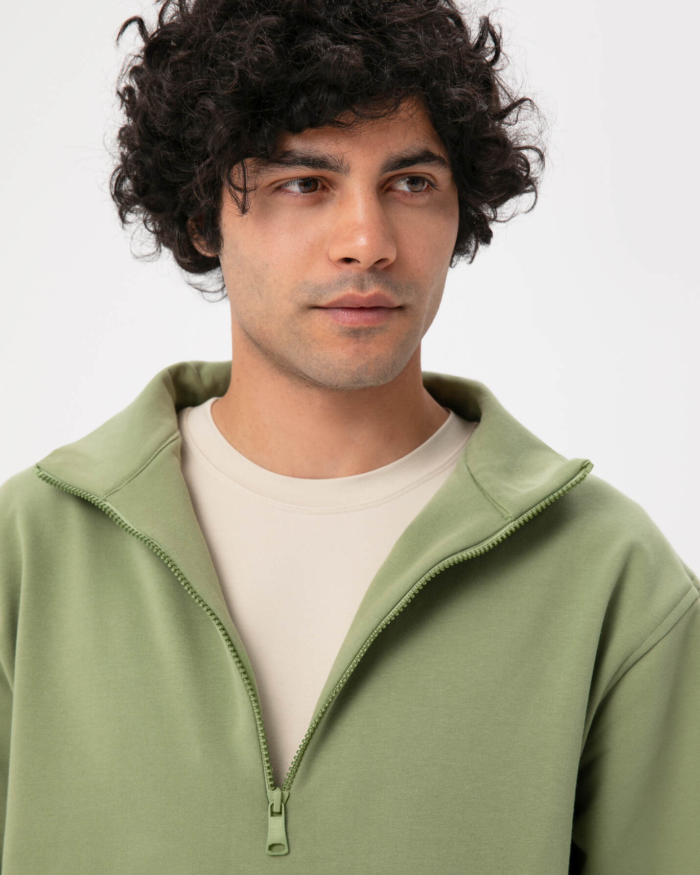 Matcha Erkek Dik Yaka Sweatshirt