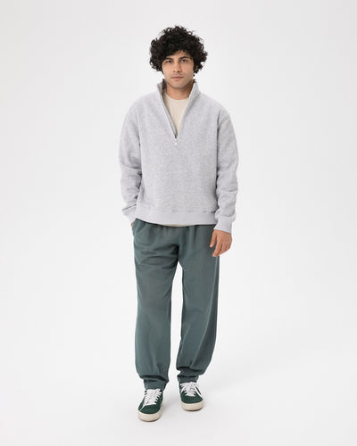 Gri Melanj Erkek Dik Yaka Sweatshirt