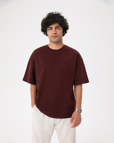 Kestane Erkek Oversize T-shirt