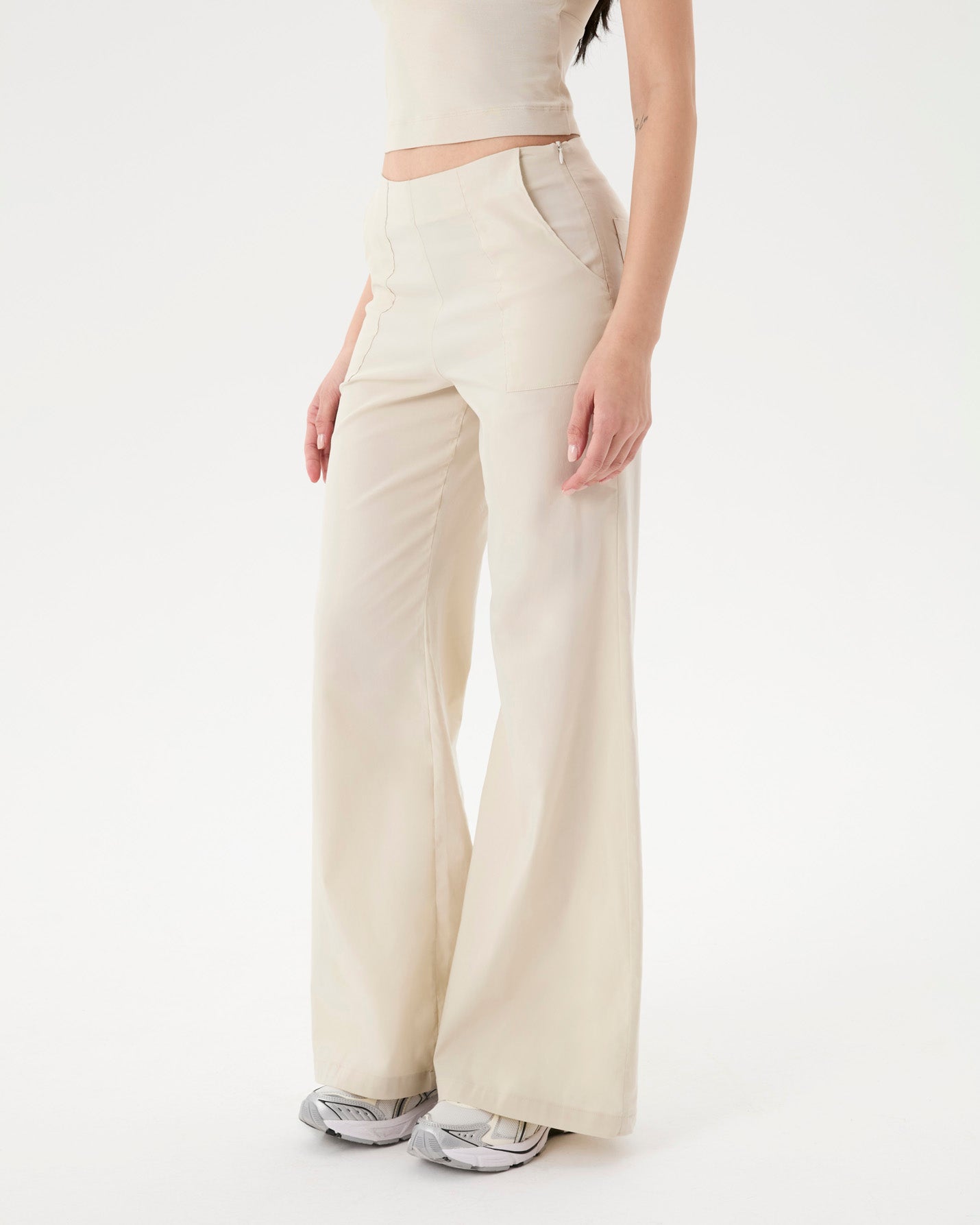 Krema Flare Pensli Pantolon