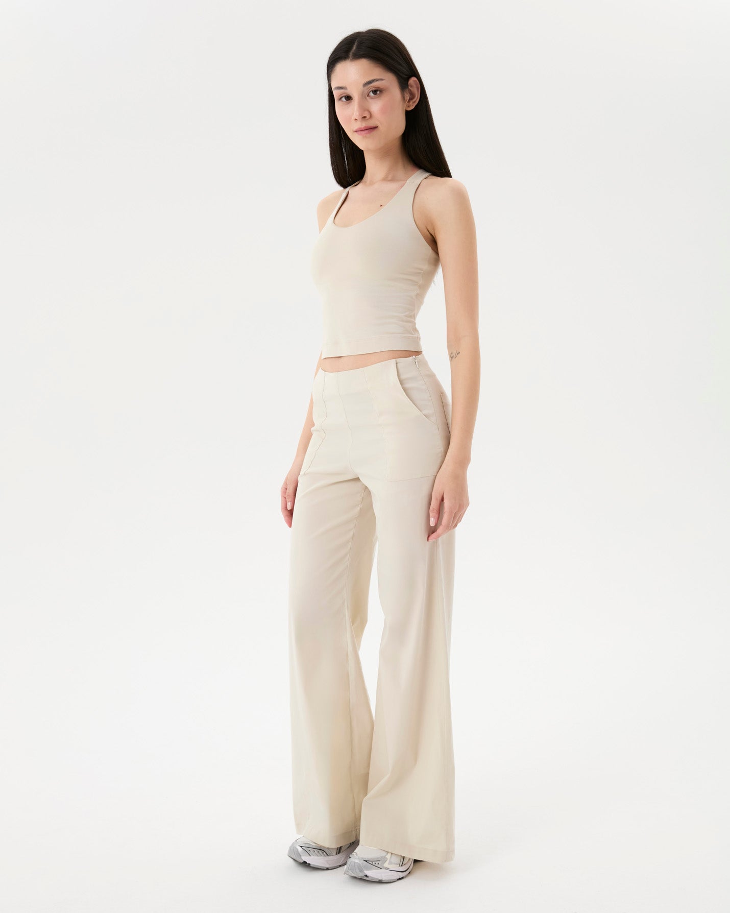 Krema Flare Pensli Pantolon