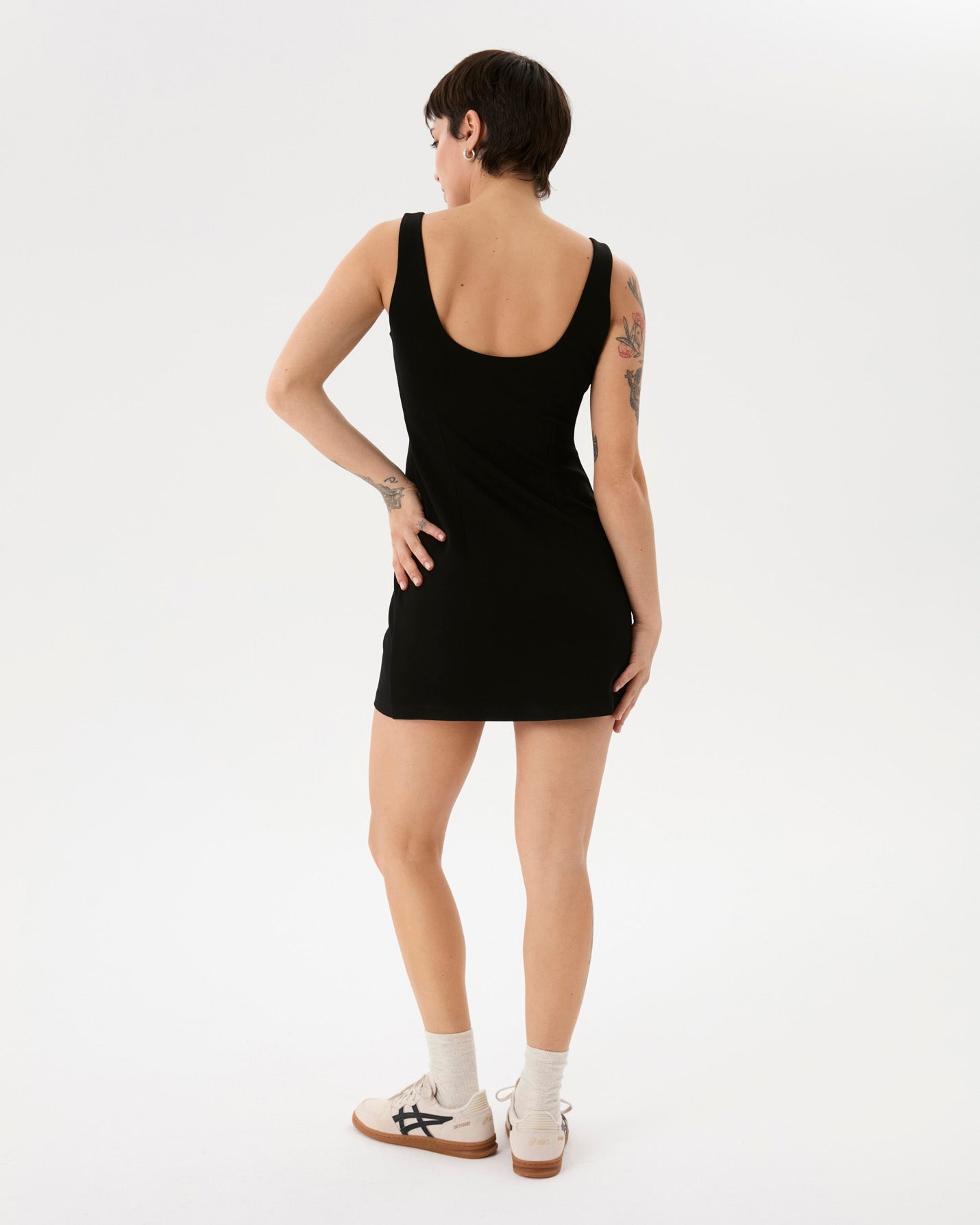 Siyah Low Back Elbise