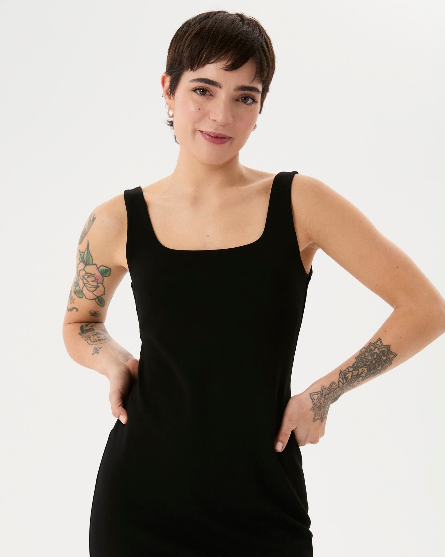 Siyah Low Back Elbise