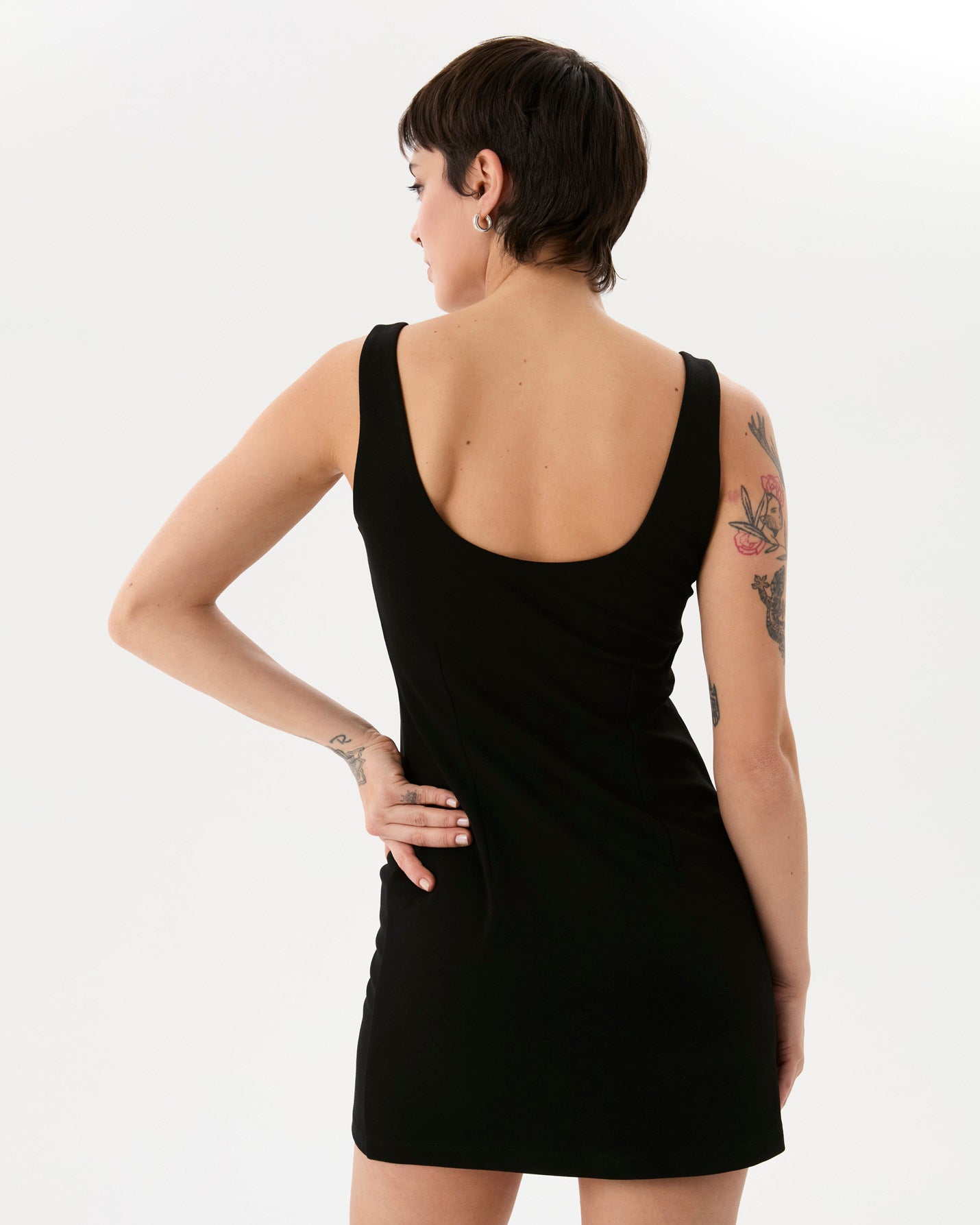 Siyah Low Back Elbise