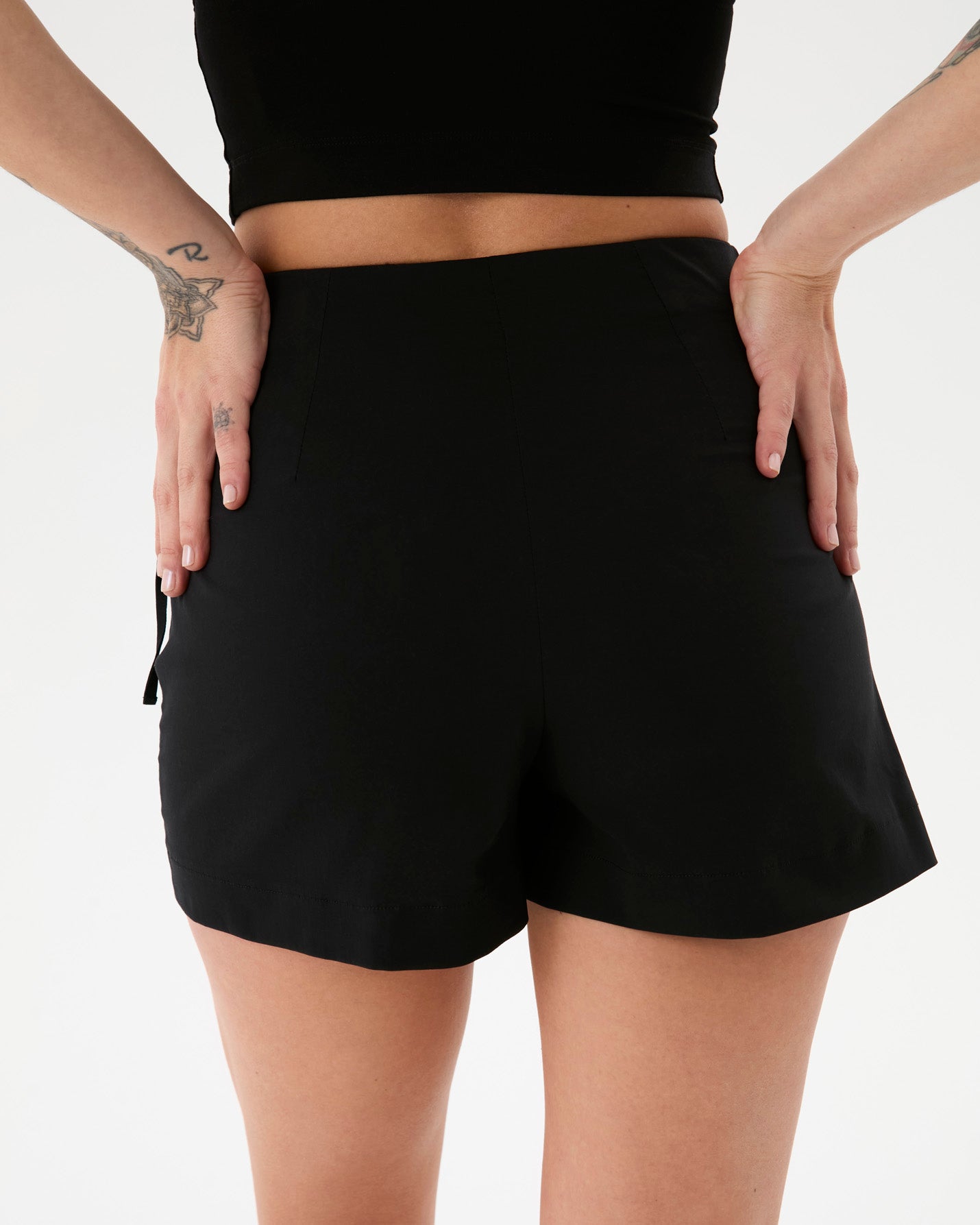 Siyah Anvelop Şort Etek