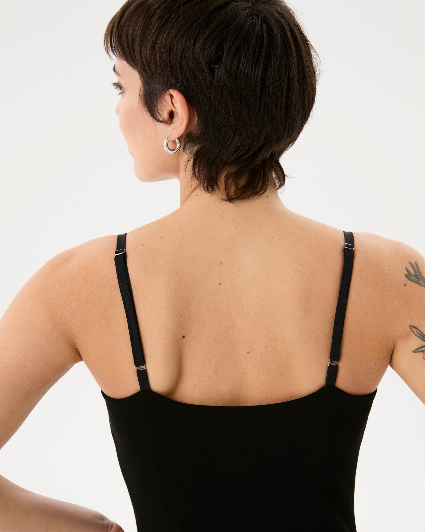 Siyah Askılı Mini Elbise