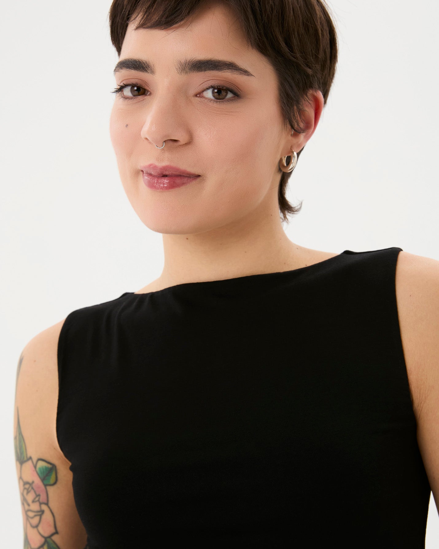 Siyah Kayık Yaka Bluz