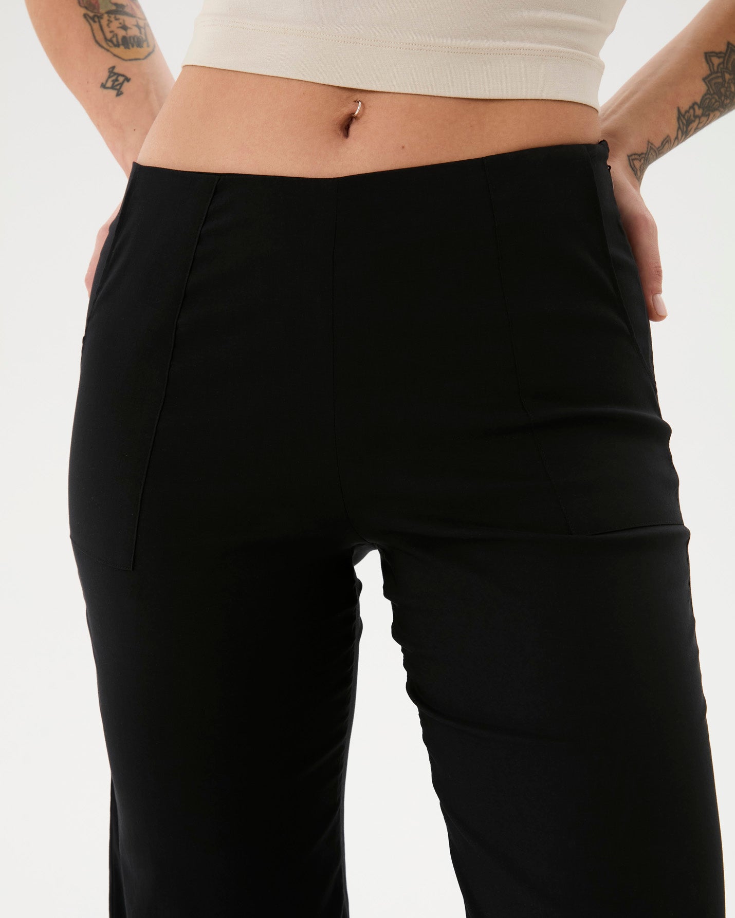 Siyah Flare Pensli Pantolon