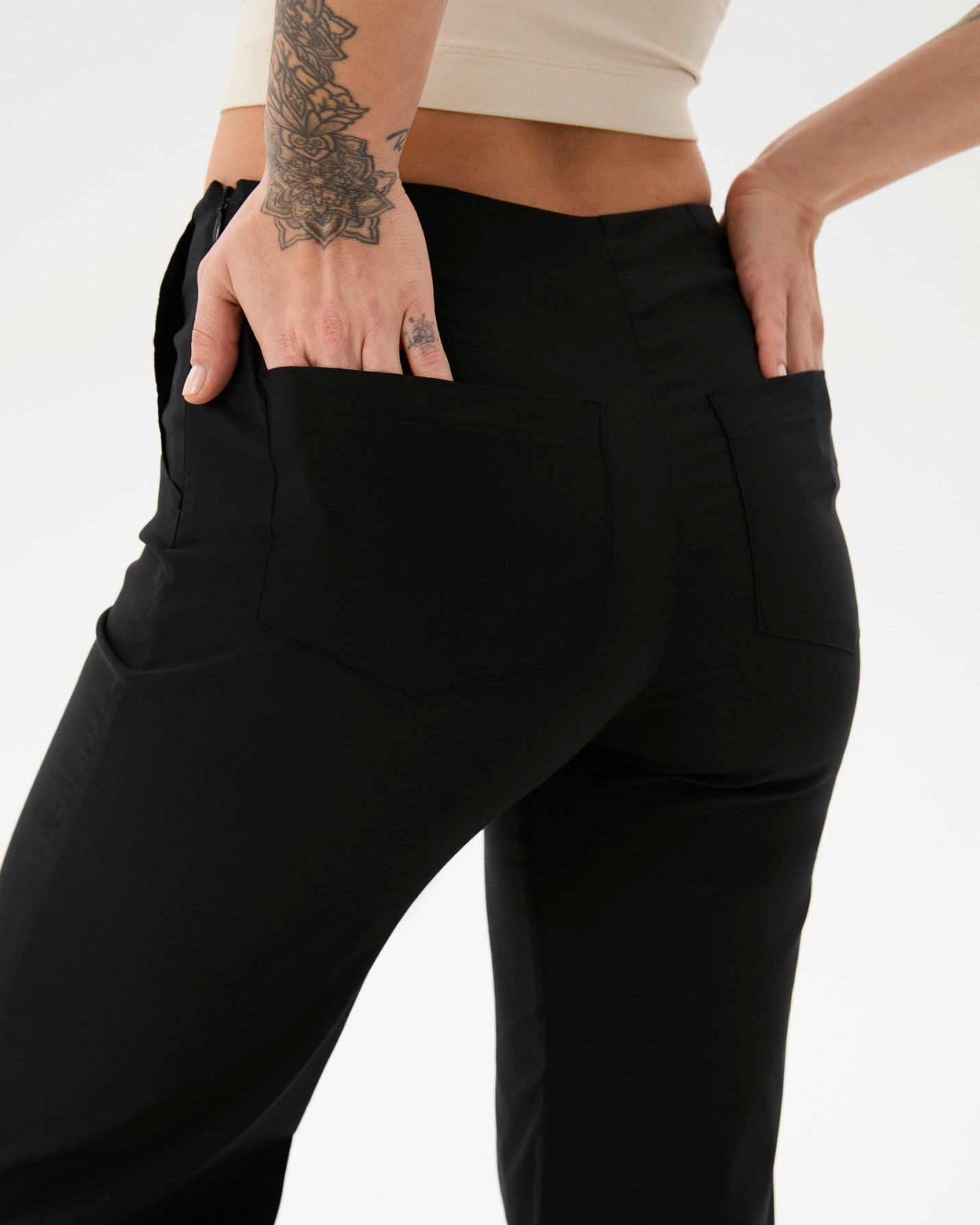 Siyah Flare Pensli Pantolon