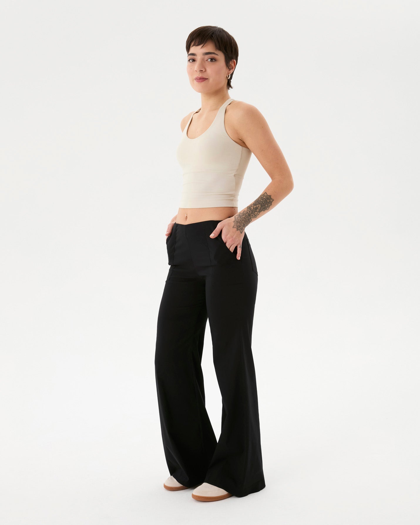 Siyah Flare Pensli Pantolon