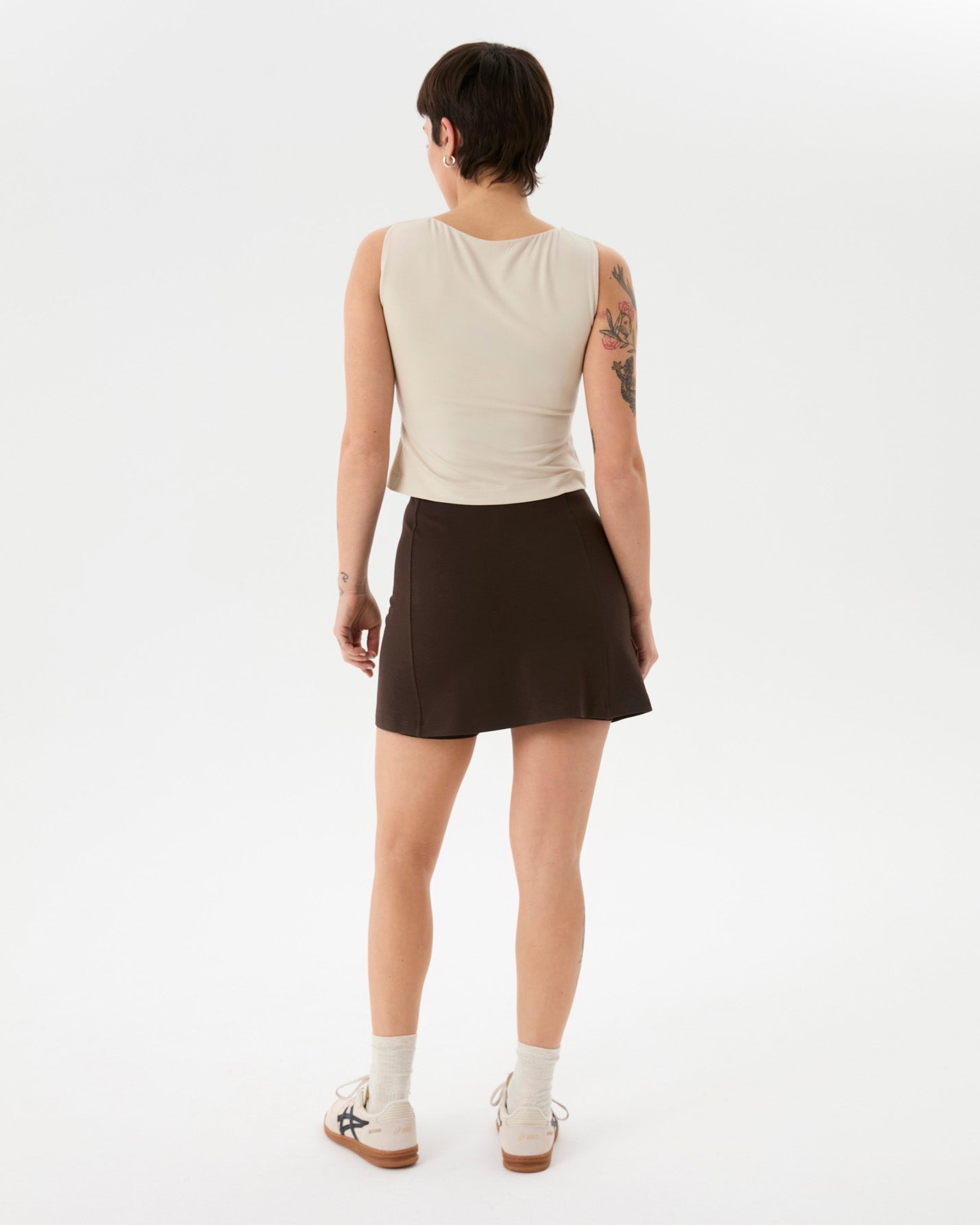 Kahverengi Şortlu Çan Etek