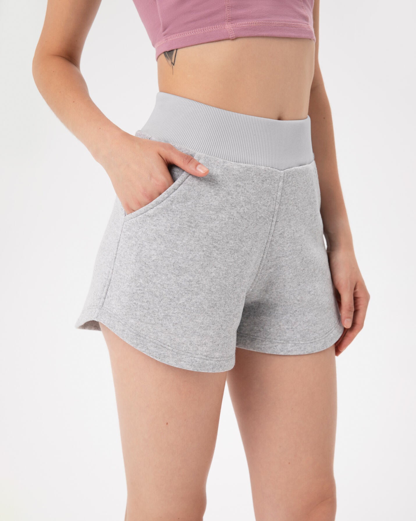 Gri Melanj Sweatshort