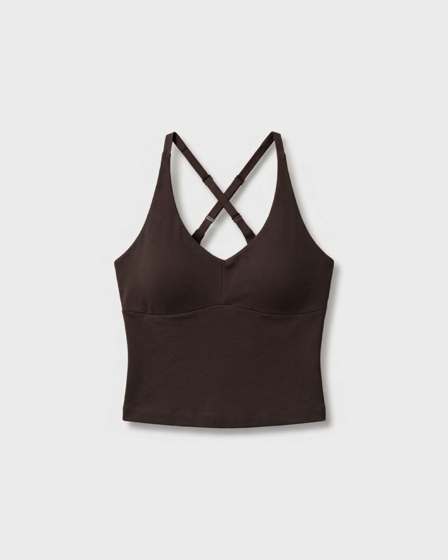 Kahverengi V Yaka Longline Bralet