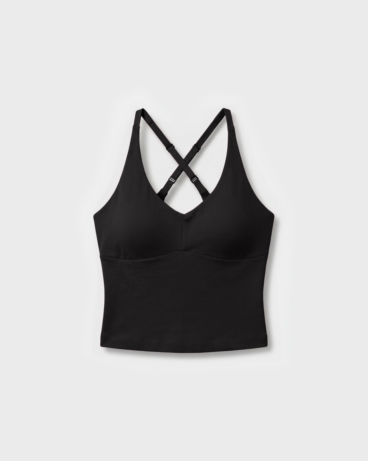 Siyah V Yaka Longline Bralet