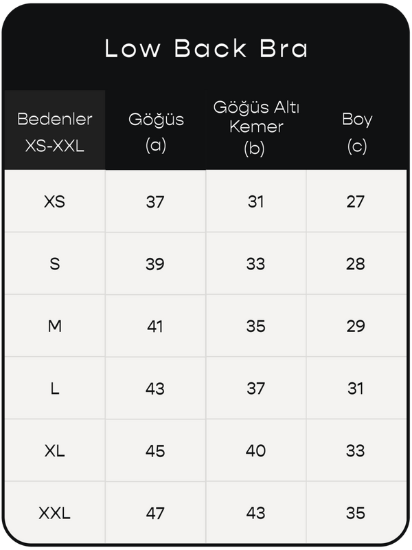 Ürün ölçü görseli 2