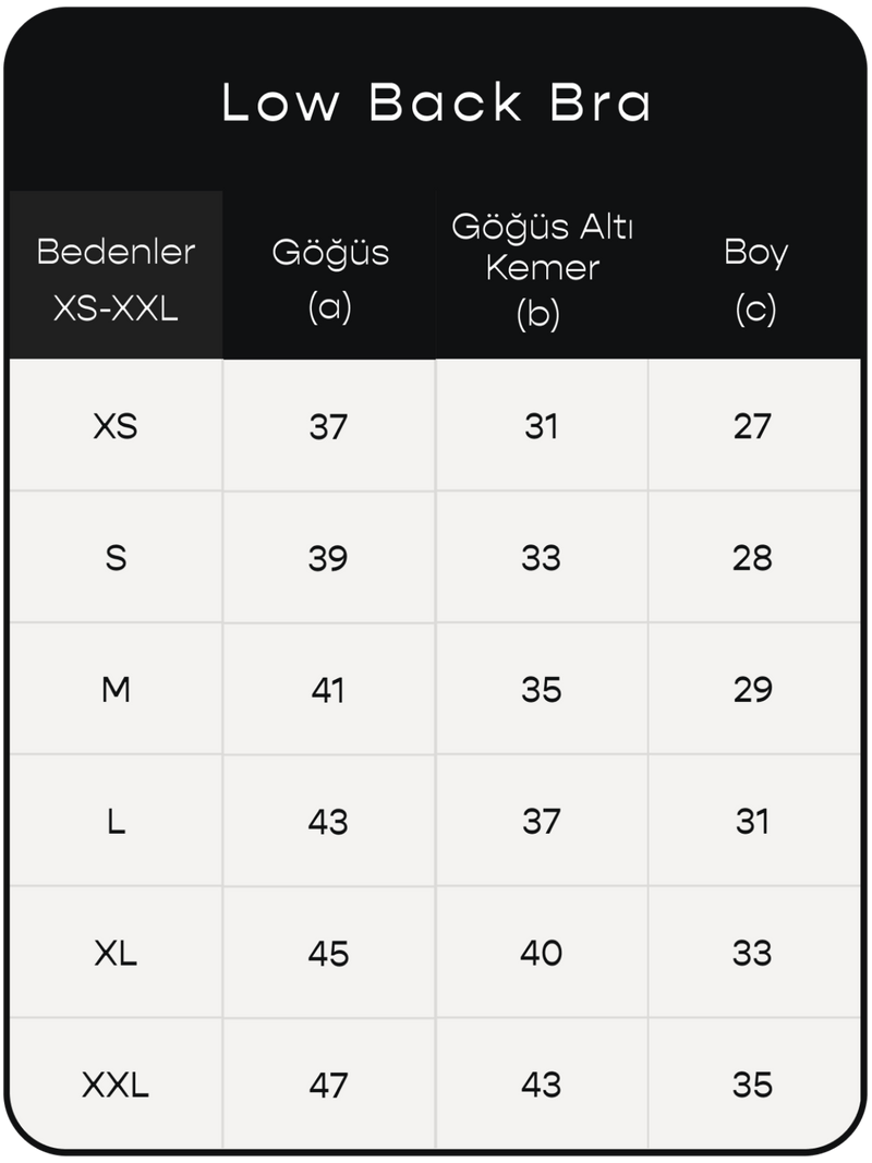 Ürün ölçü görseli 2