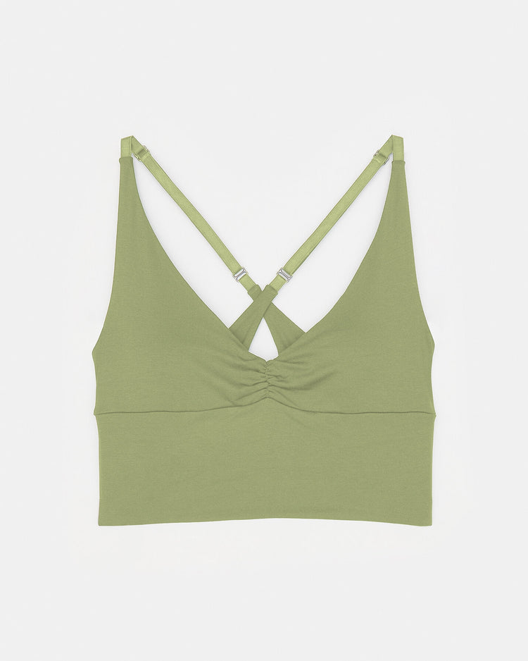 Matcha Büzgülü Askılı Büstiyer