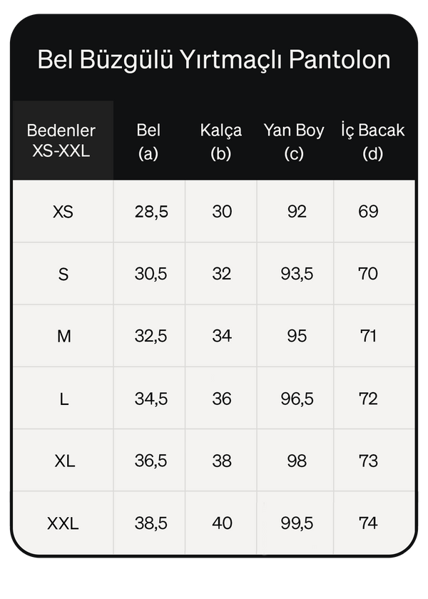 Ürün ölçü görseli 2