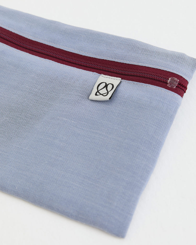 Pastel Mavi Makyaj Çantası &amp; Kalemlik