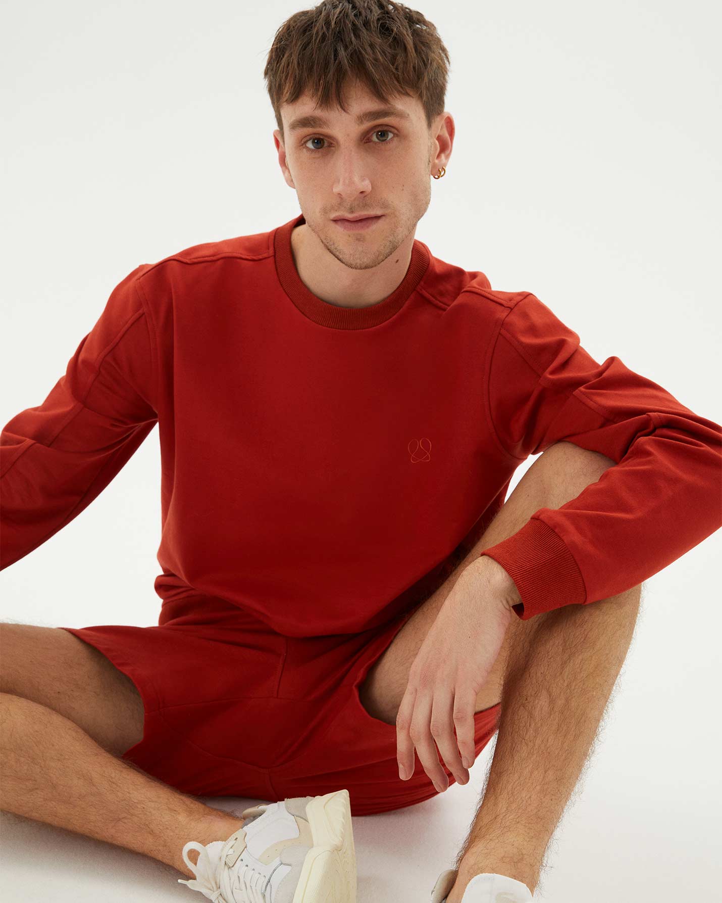 Tarçın Erkek Bisiklet Yaka Sweatshirt