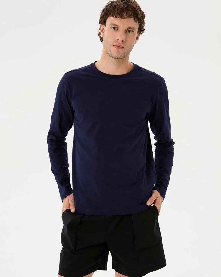 Indigo Erkek Uzun Kollu T-shirt