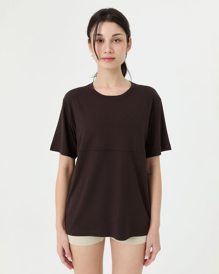 Kahverengi Viskoz T-shirt