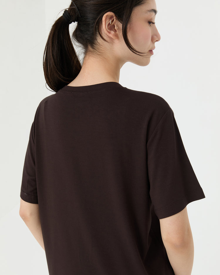 Kahverengi Viskoz T-shirt