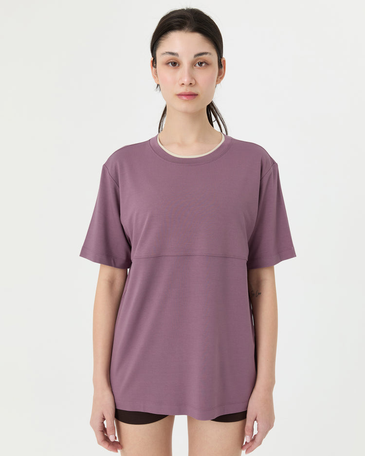Lila Viskoz T-shirt