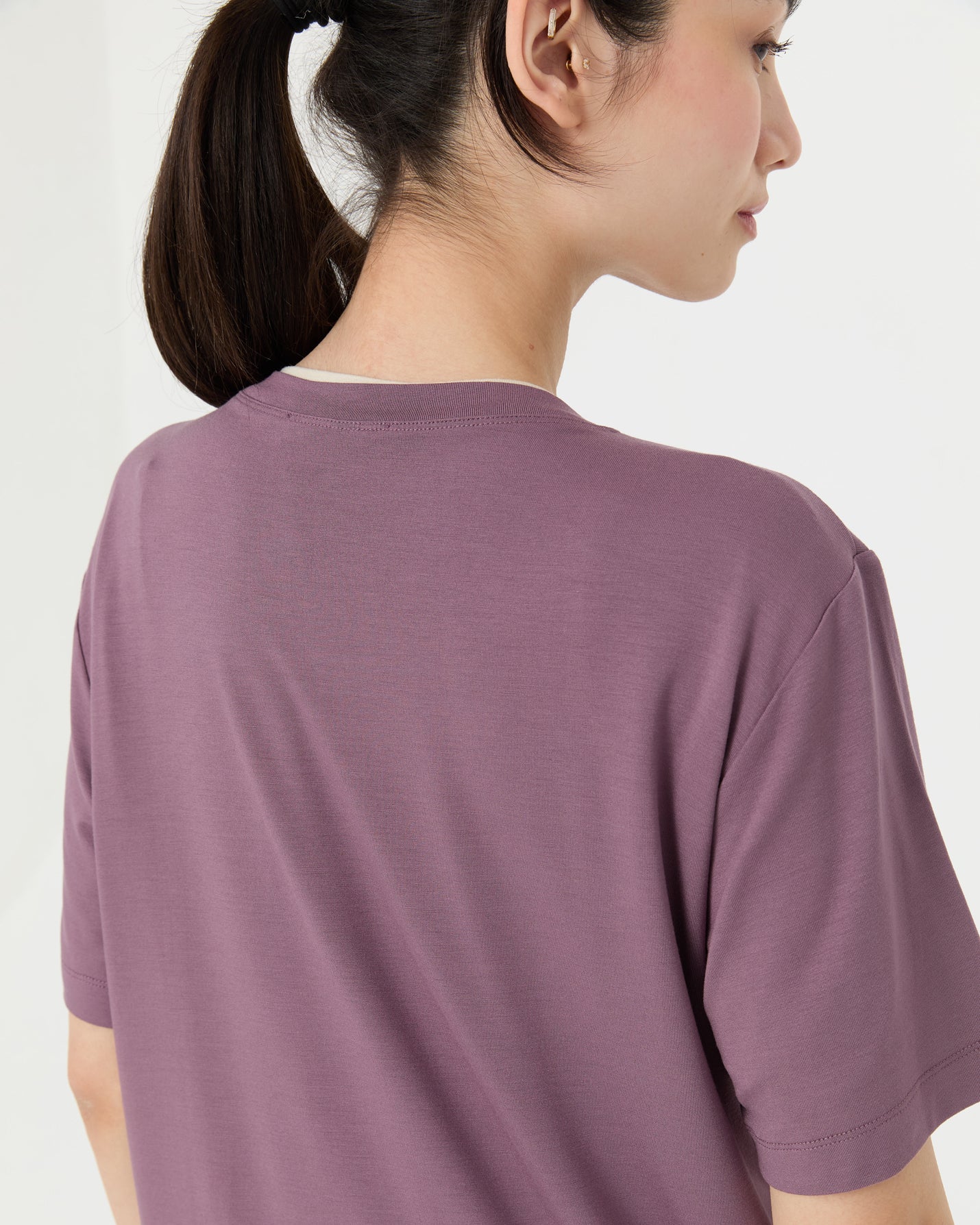 Lila Viskoz T-shirt
