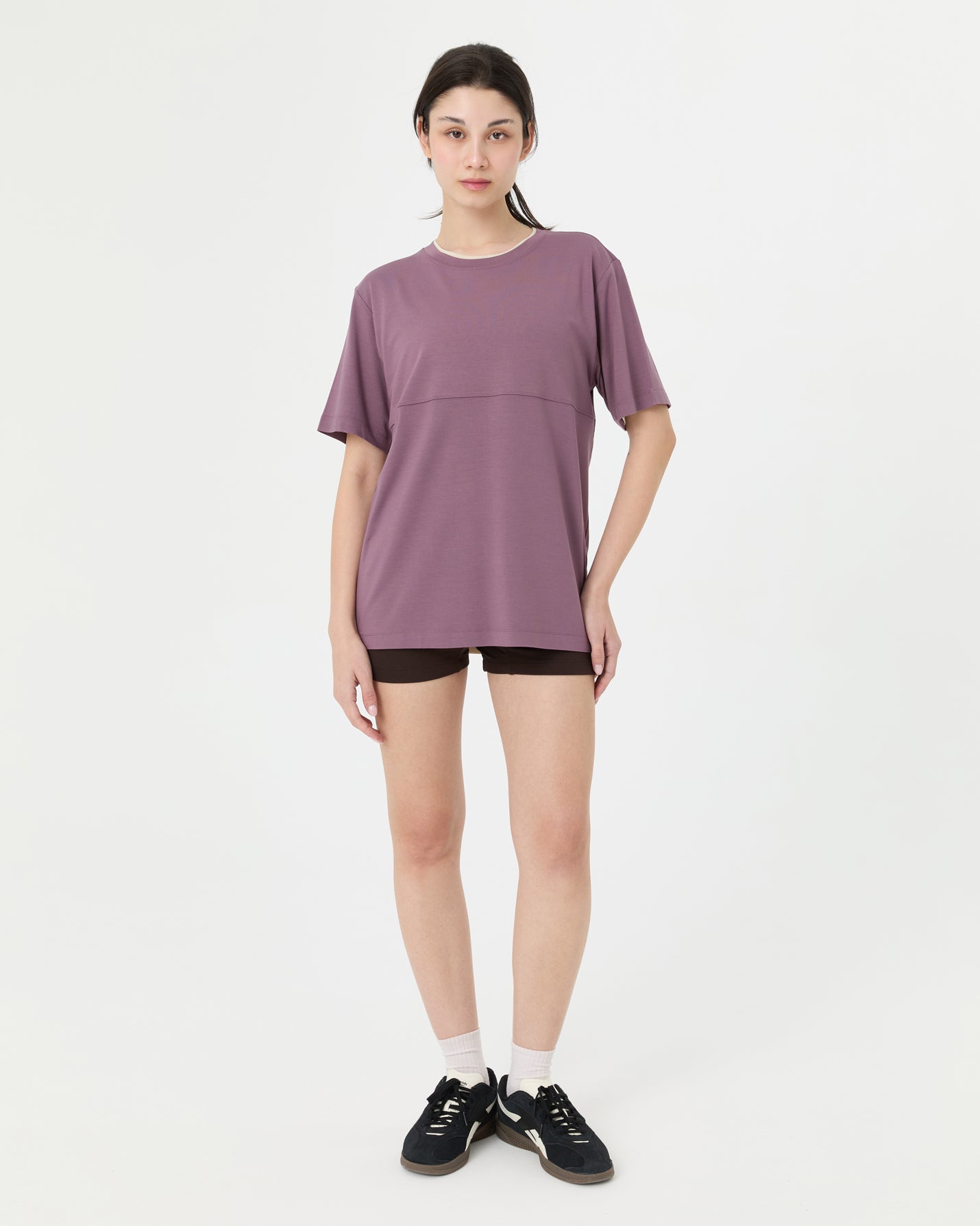 Lila Viskoz T-shirt