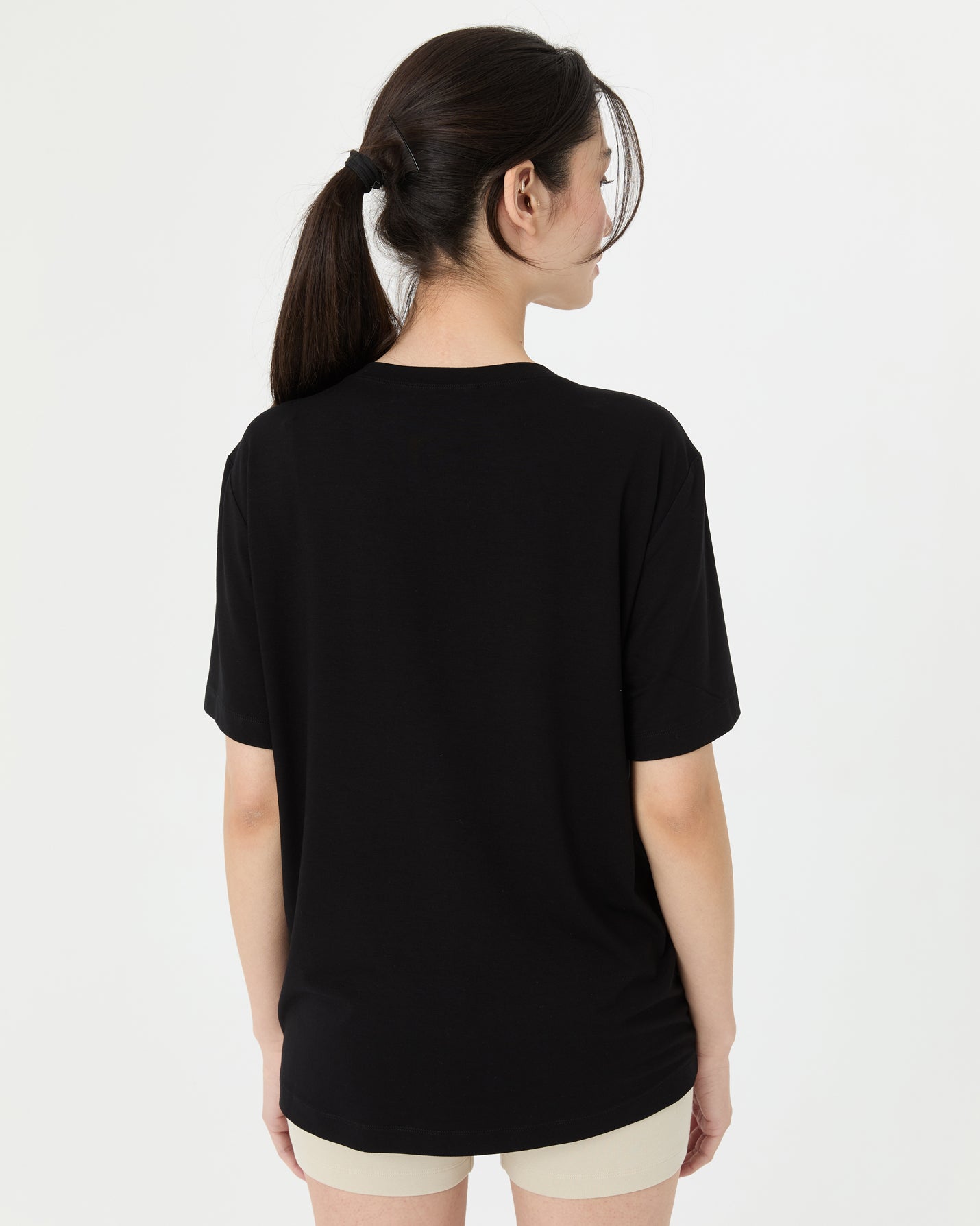 Siyah Viskoz T-shirt