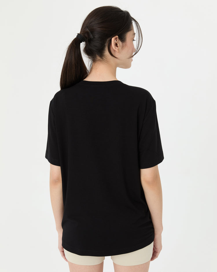 Siyah Viskoz T-shirt