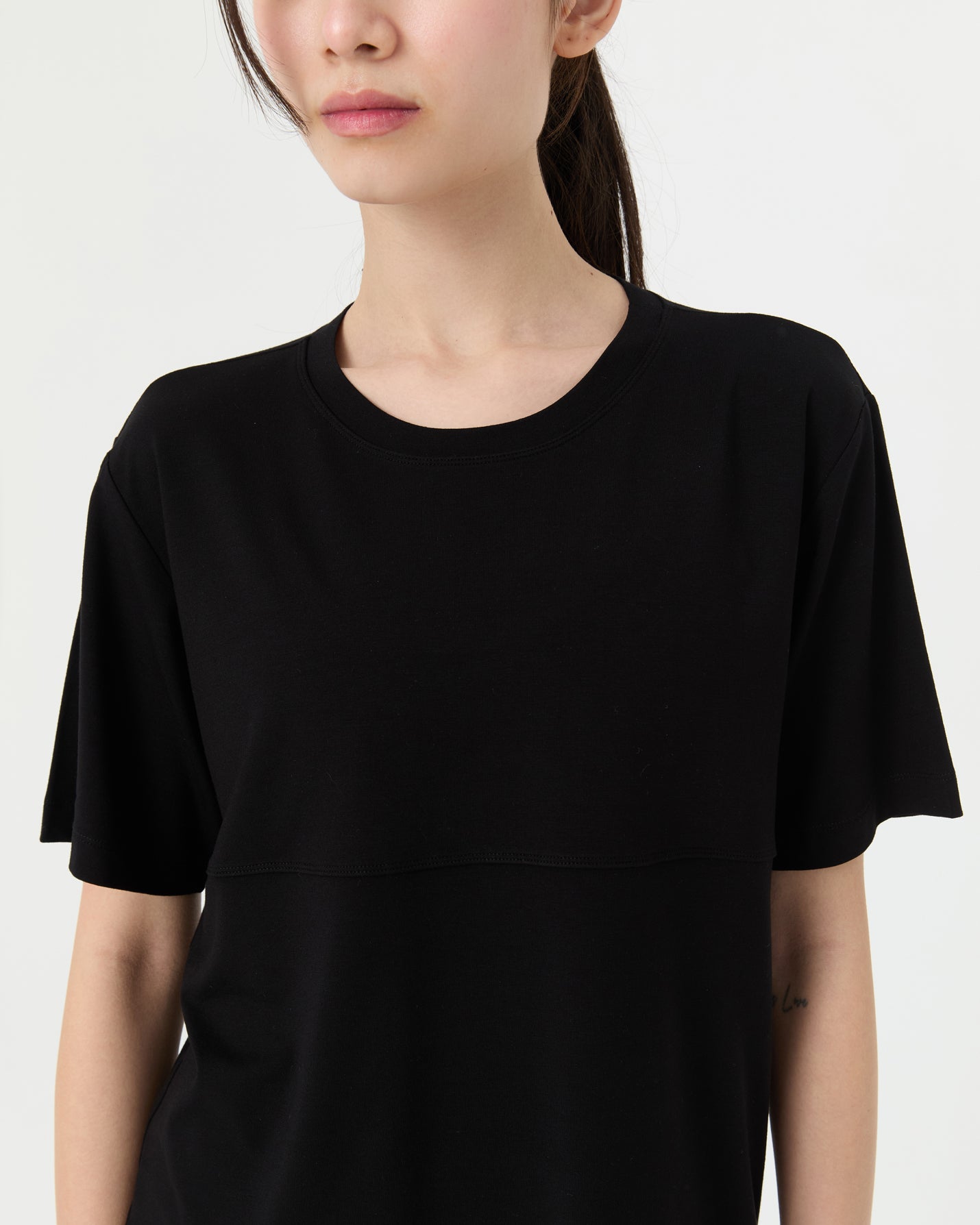 Siyah Viskoz T-shirt