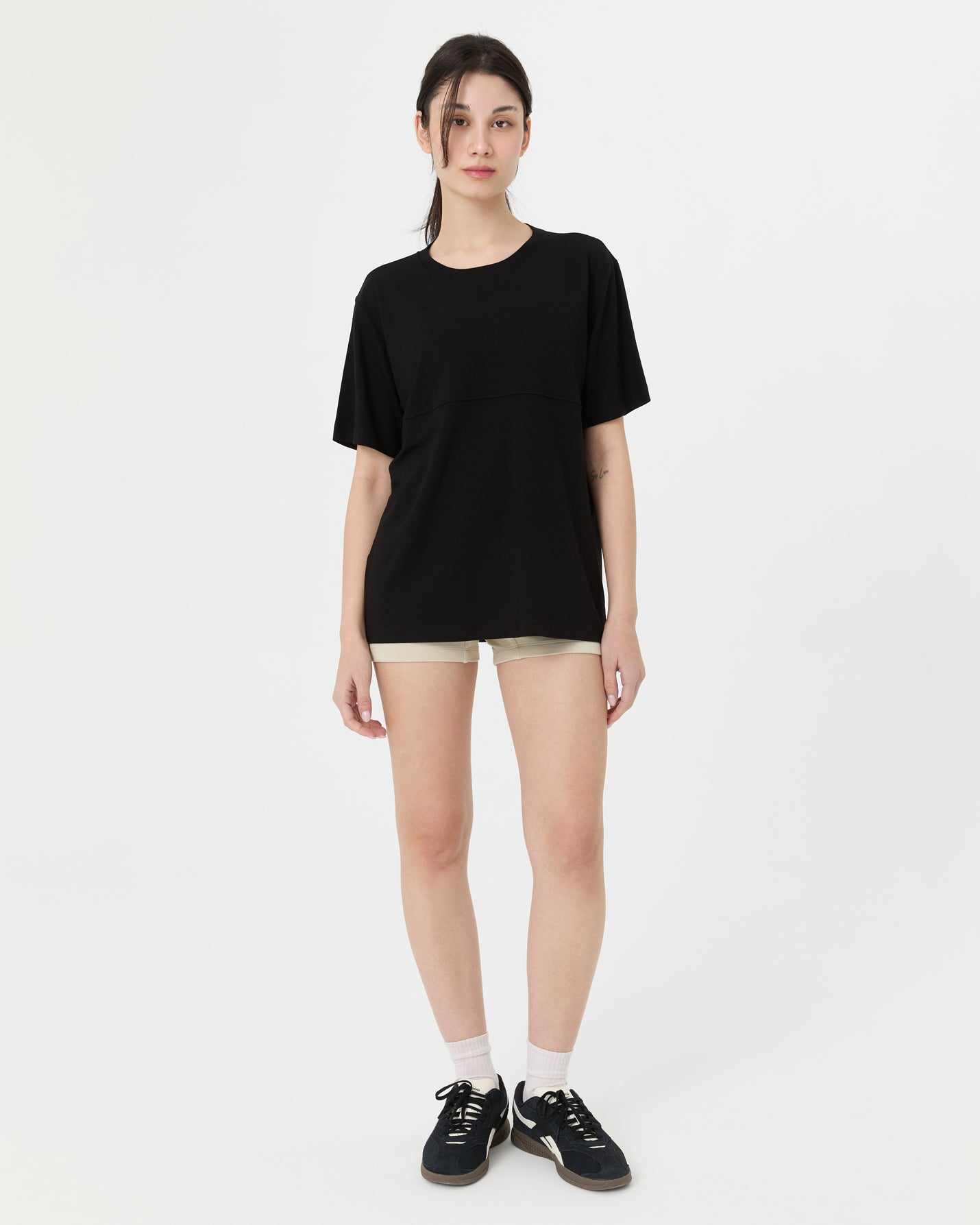 Siyah Viskoz T-shirt
