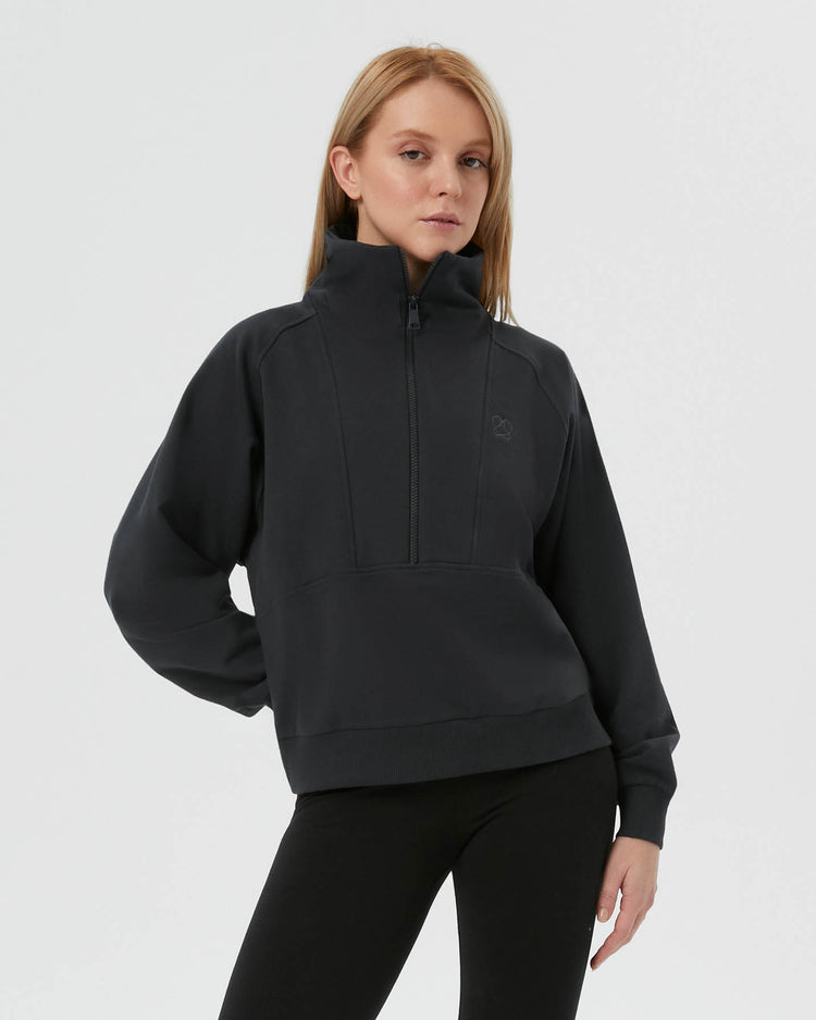 Antrasit Dik Yaka Sweatshirt