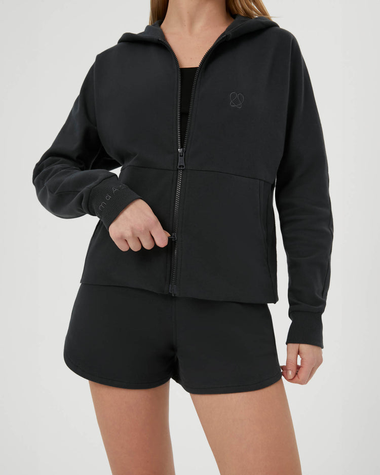 Antrasit Fermuarlı Hoodie