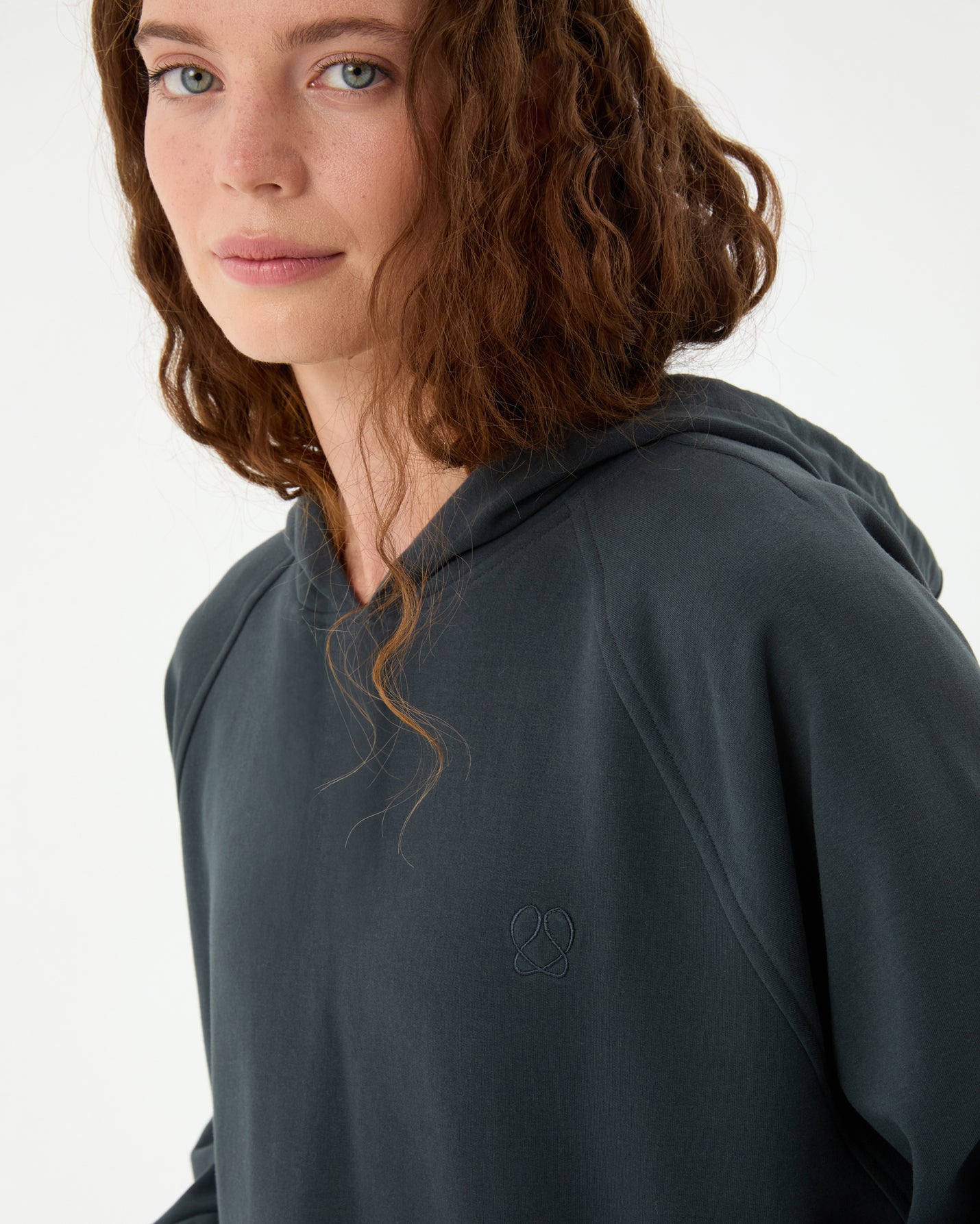 Antrasit Kapşonlu Oversize Sweatshirt