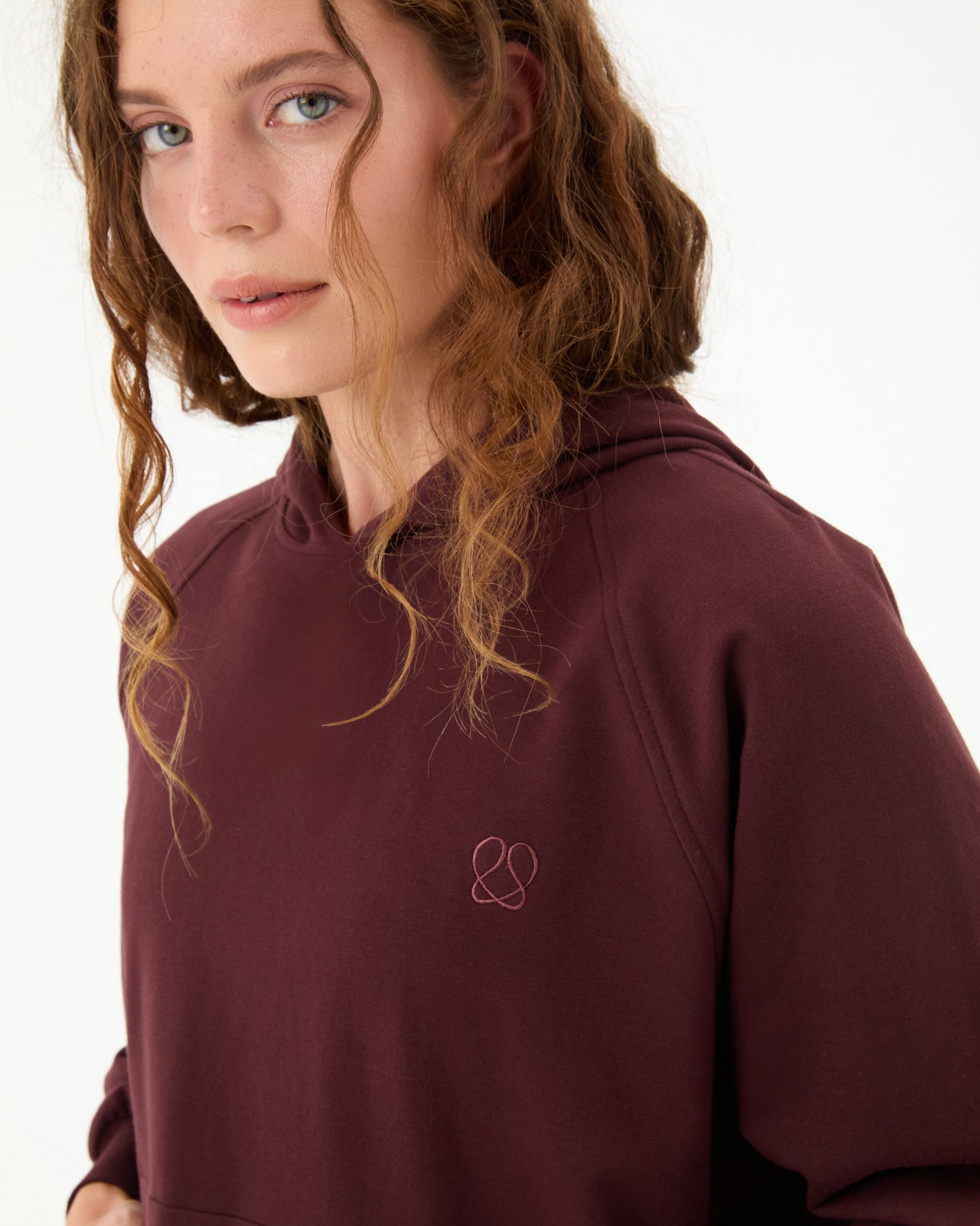 Kestane Kapşonlu Oversize Sweatshirt