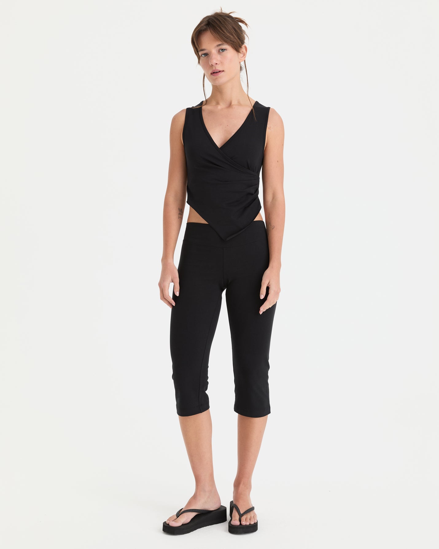 Siyah Mini Kapri Tayt