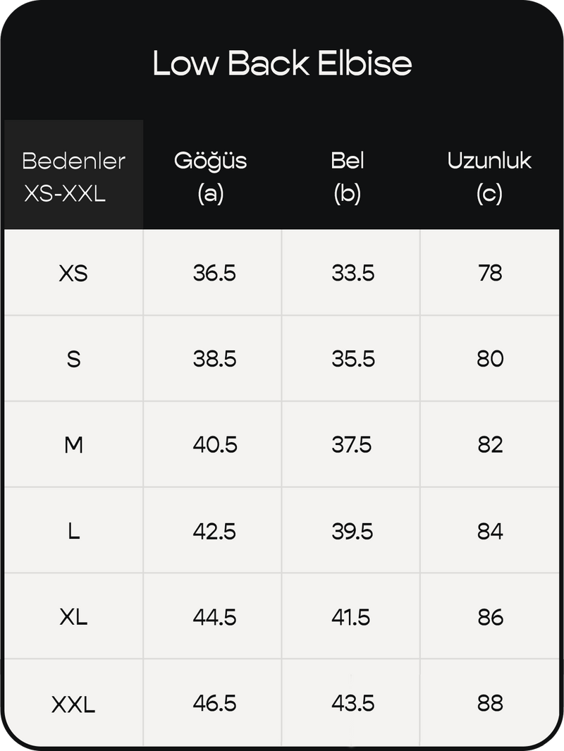 Ürün ölçü görseli 2